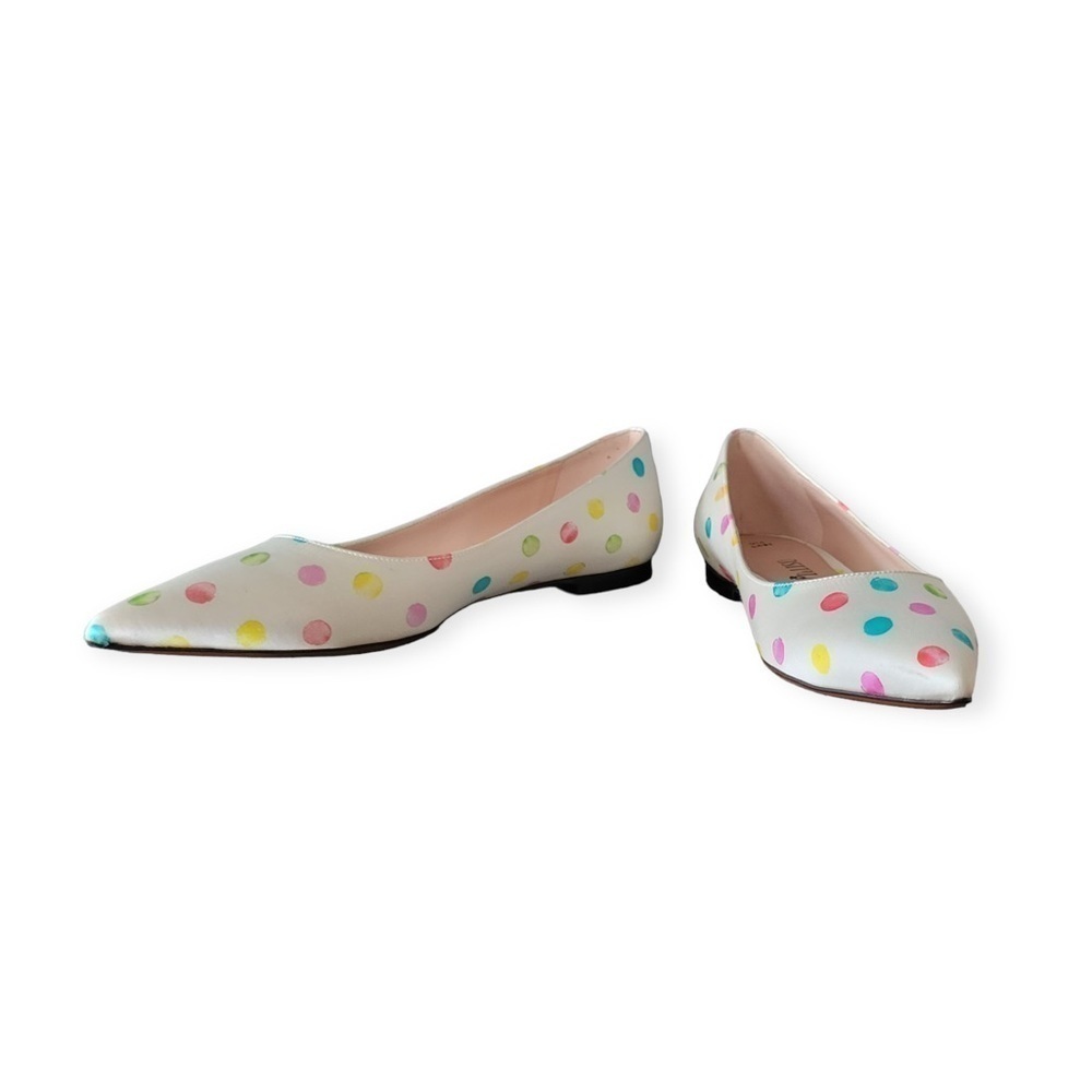 Palter Deliso flats shoes colorful polka dots white Size 36 US 6